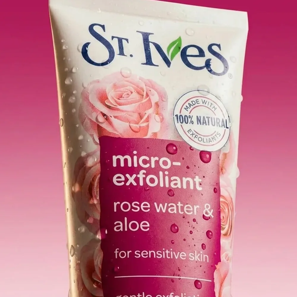 St. Ives Rose Water & Aloe scrub — PDP front-of-pack tile
